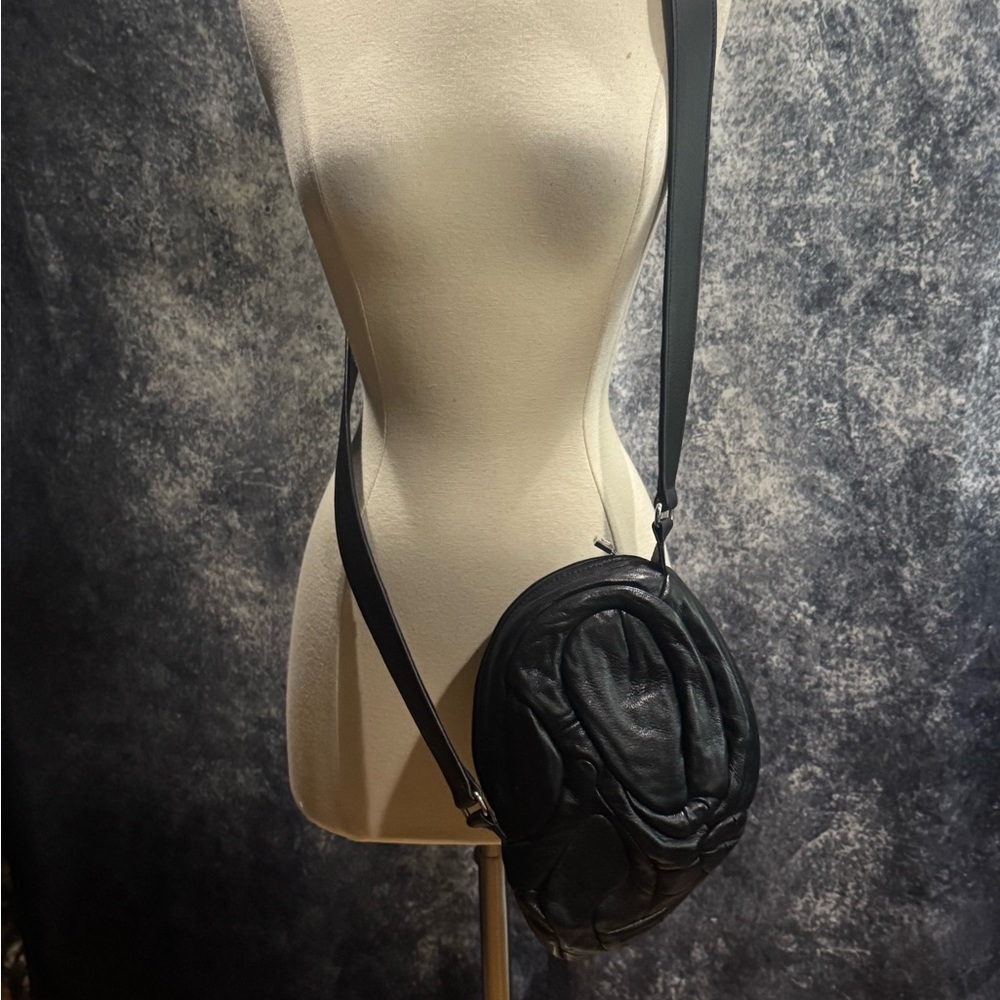 AMBUSH x Masaya Kushino Black Leather Skull Crossbody Bag